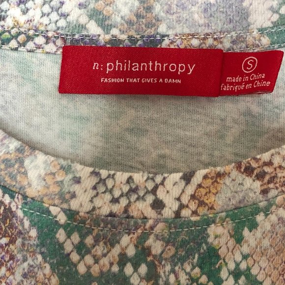 SOLD n:Philanthropy Teal Snake Noir Tank - Picture 6 of 9